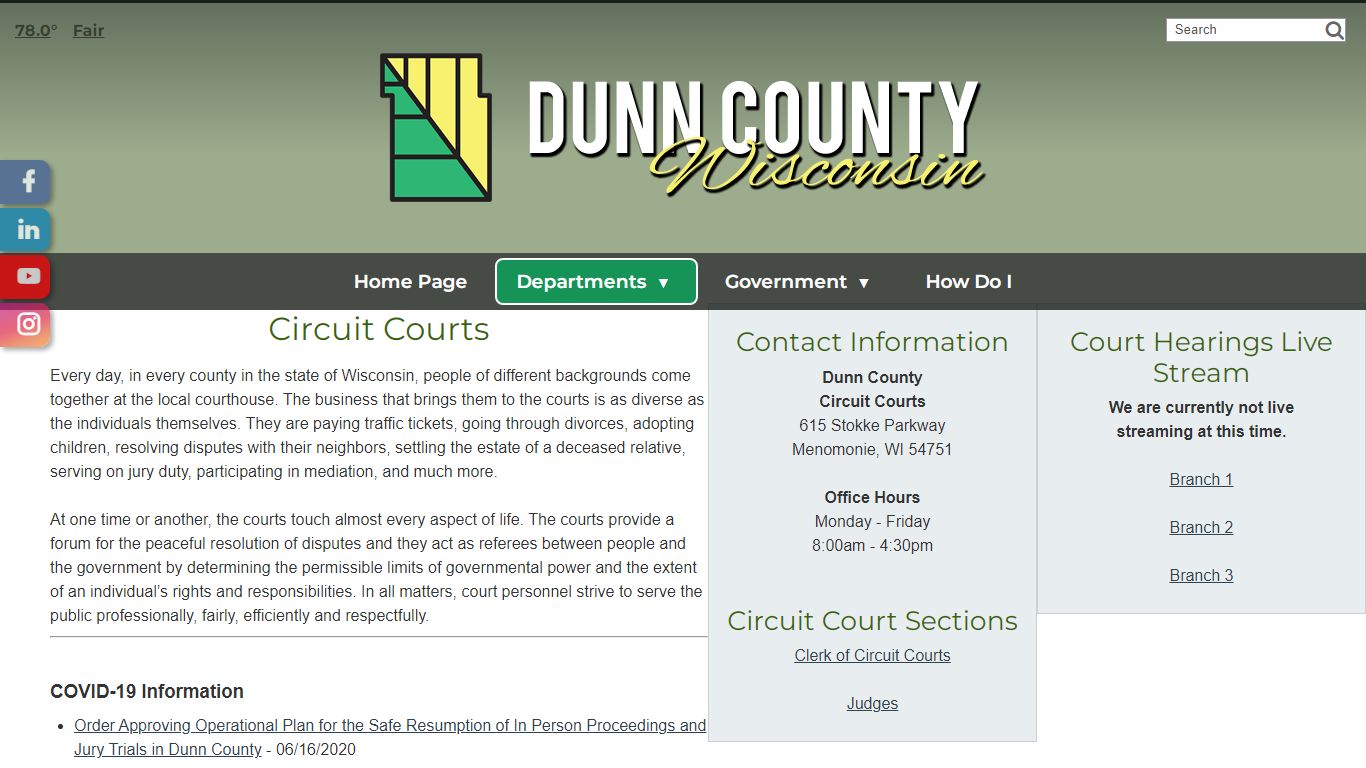 Circuit Courts - Dunn County, WI
